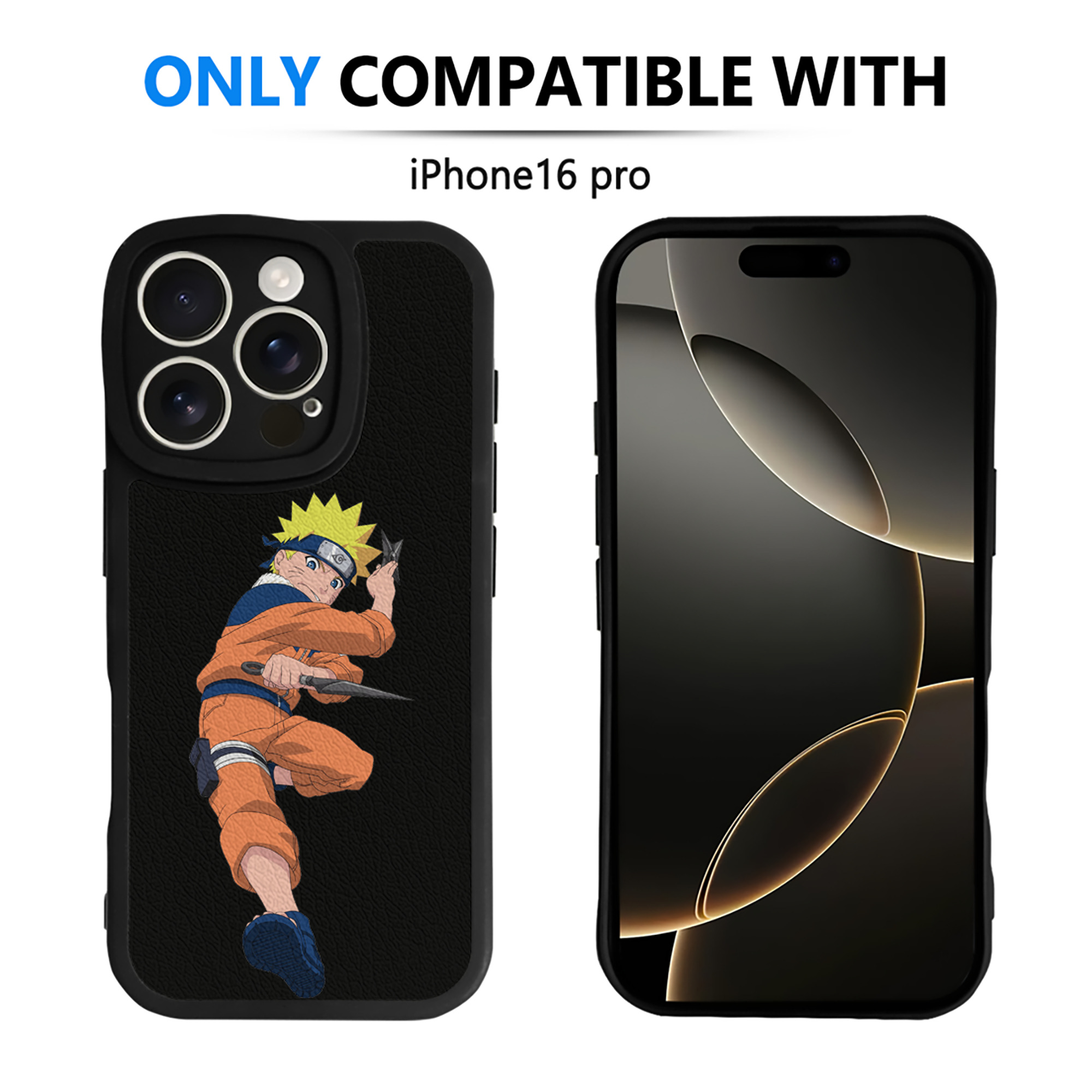 （画像用） NARUTO -ナルト- うずまき ナルト Uzumaki Naruto 【iPhone 16シリーズ対応】シリコンスマホケース（レザー調） 材質：シリコン